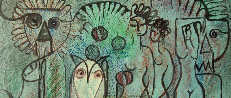 Kritzky-Bilder im Haus Hünenburg