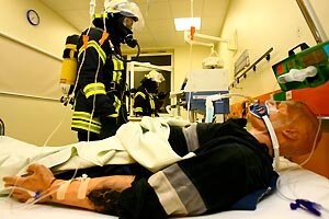 Übung: Feuer im Krankenhaus